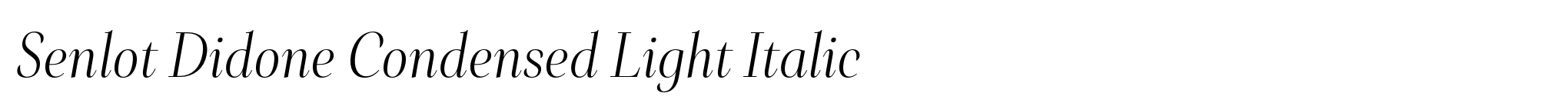 Senlot Didone Condensed Light Italic image
